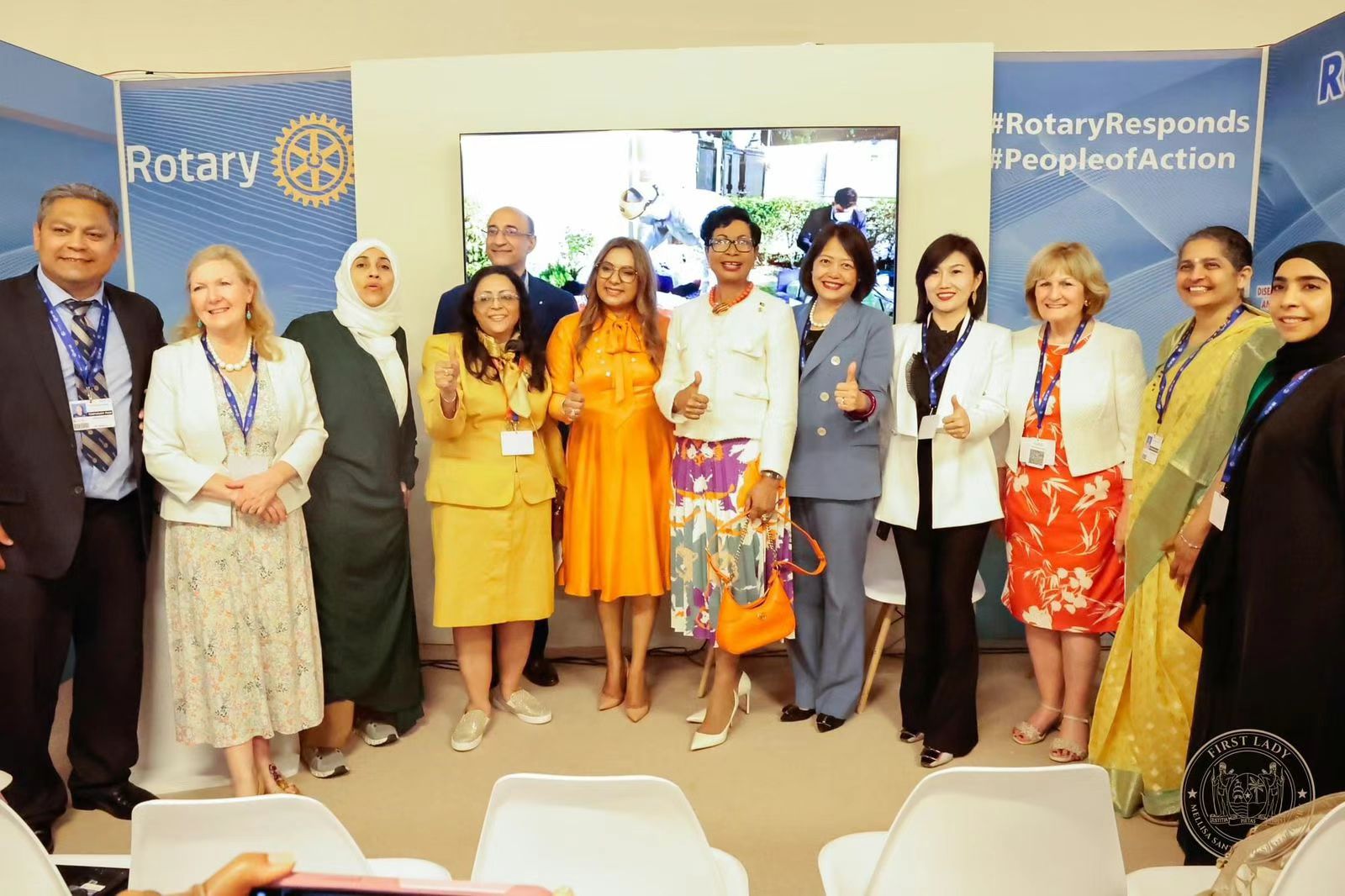 International women leaders and advocates at a global civic engagement event